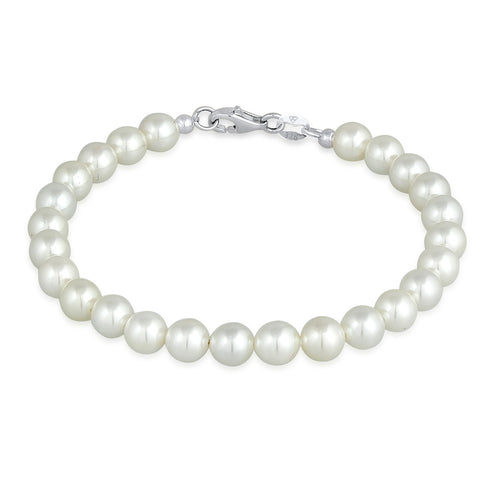 Weiß - Elli | Armband | Perle | 925er Sterling Silber