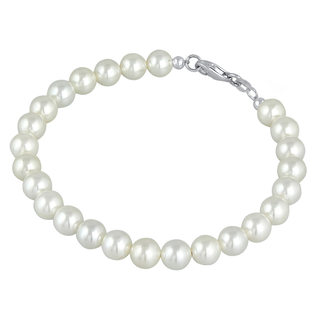 Weiß - Elli | Armband | Perle | 925er Sterling Silber