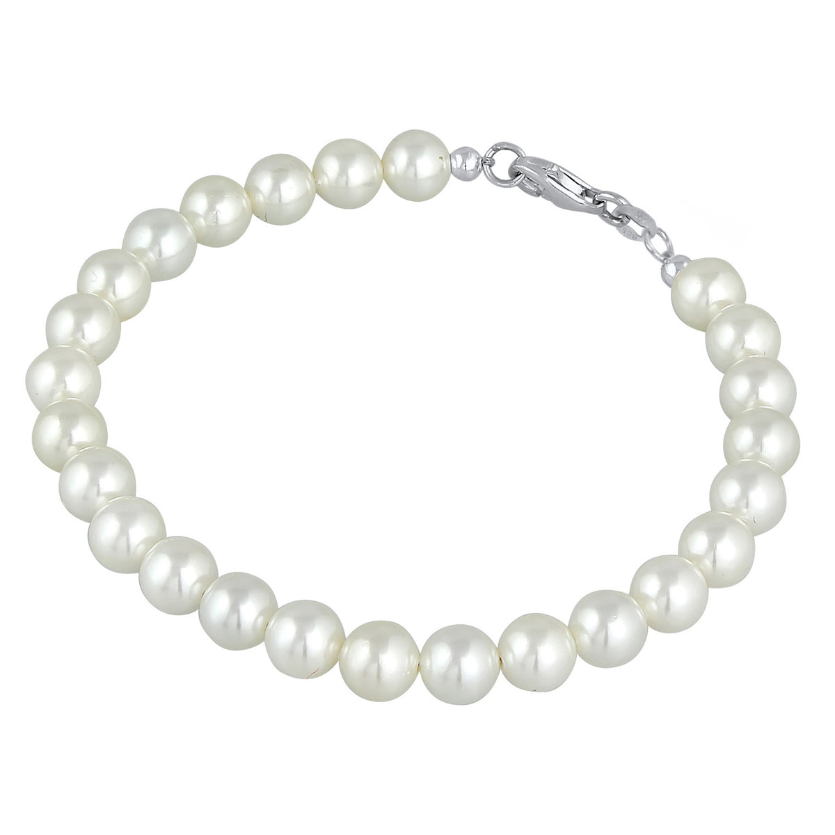 Weiß - Elli | Armband | Perle | 925er Sterling Silber