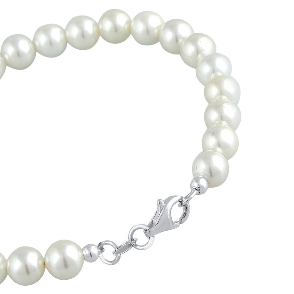 Weiß - Elli | Armband | Perle | 925er Sterling Silber