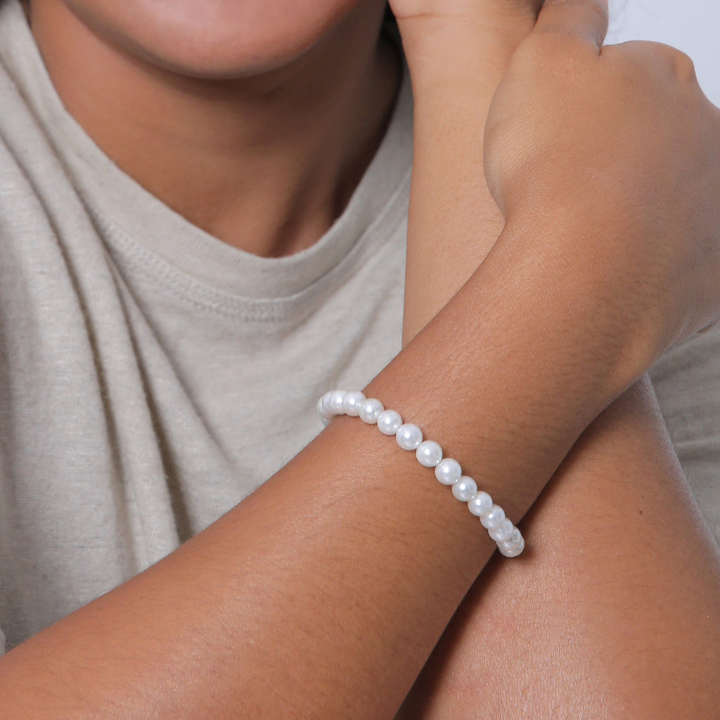 Weiß - Elli | Armband | Perle | 925er Sterling Silber