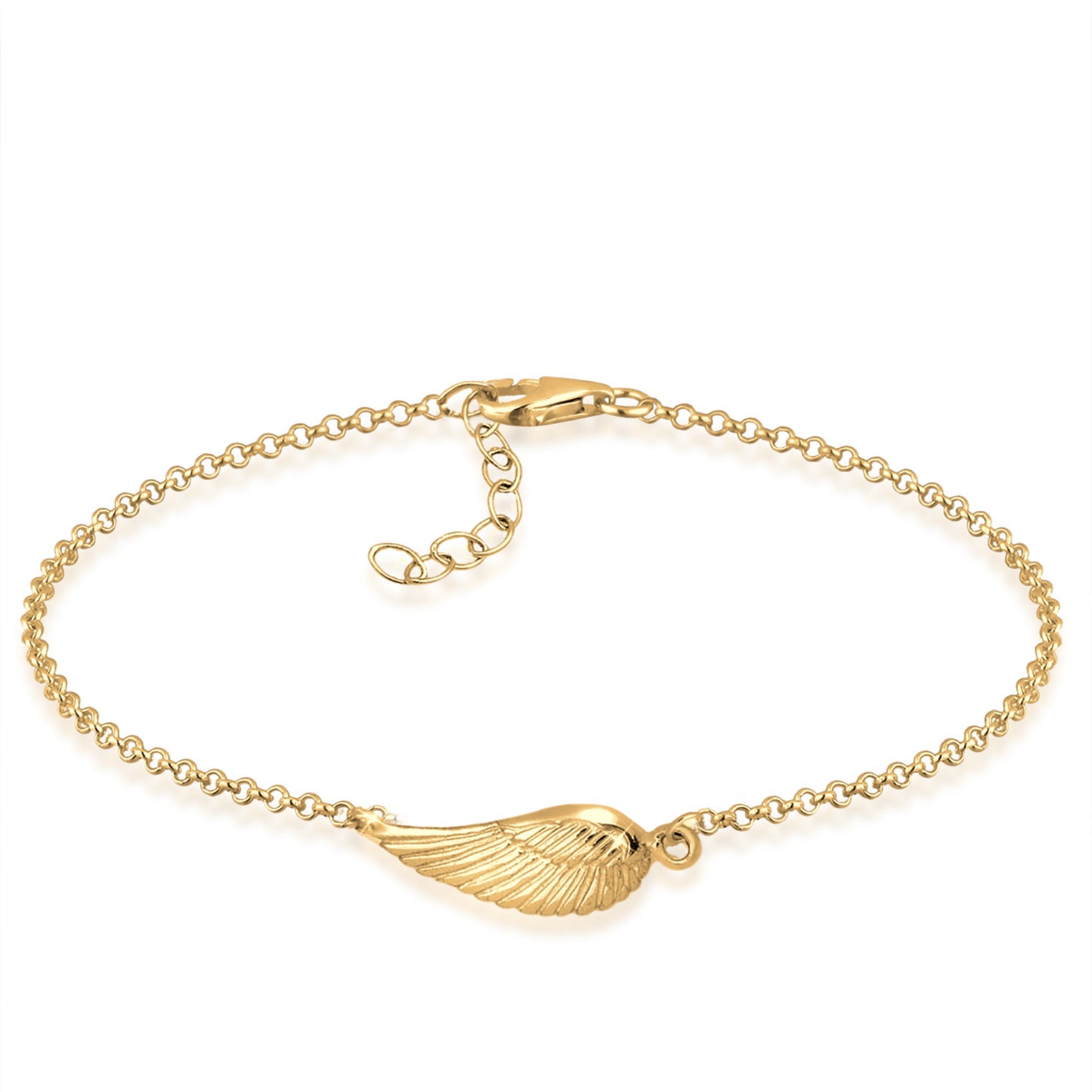 Gold - Elli | Armband Flügel | 925 Sterling Silber vergoldet