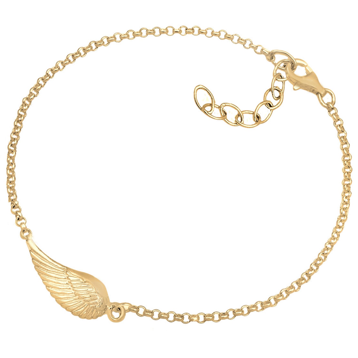 Gold - Elli | Armband Flügel | 925 Sterling Silber vergoldet