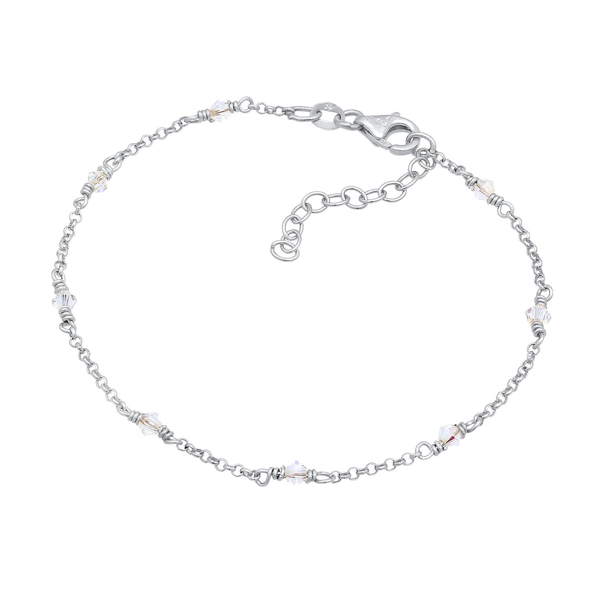 Weiß - Elli | Armband | Kristall ( Weiß ) | 925er Sterling Silber