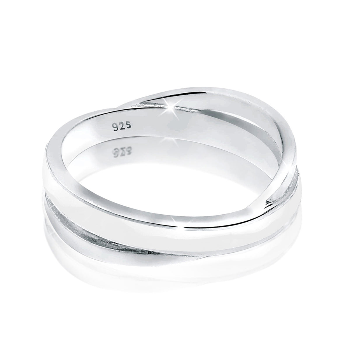 Weiß - Elli | Wickelring | Emaille (Weiß) | 925er Sterling Silber