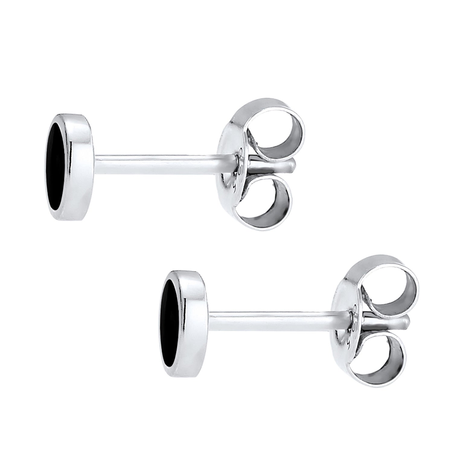 Schwarz - Elli | Ohrstecker Geo | 925er Sterling Silber