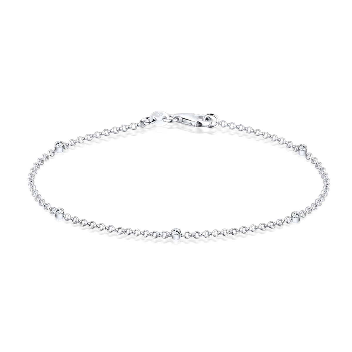 Weiß - Elli | Armband | Mit Kristallen von Swarovski® (Weiß) | 925er Sterling Silber