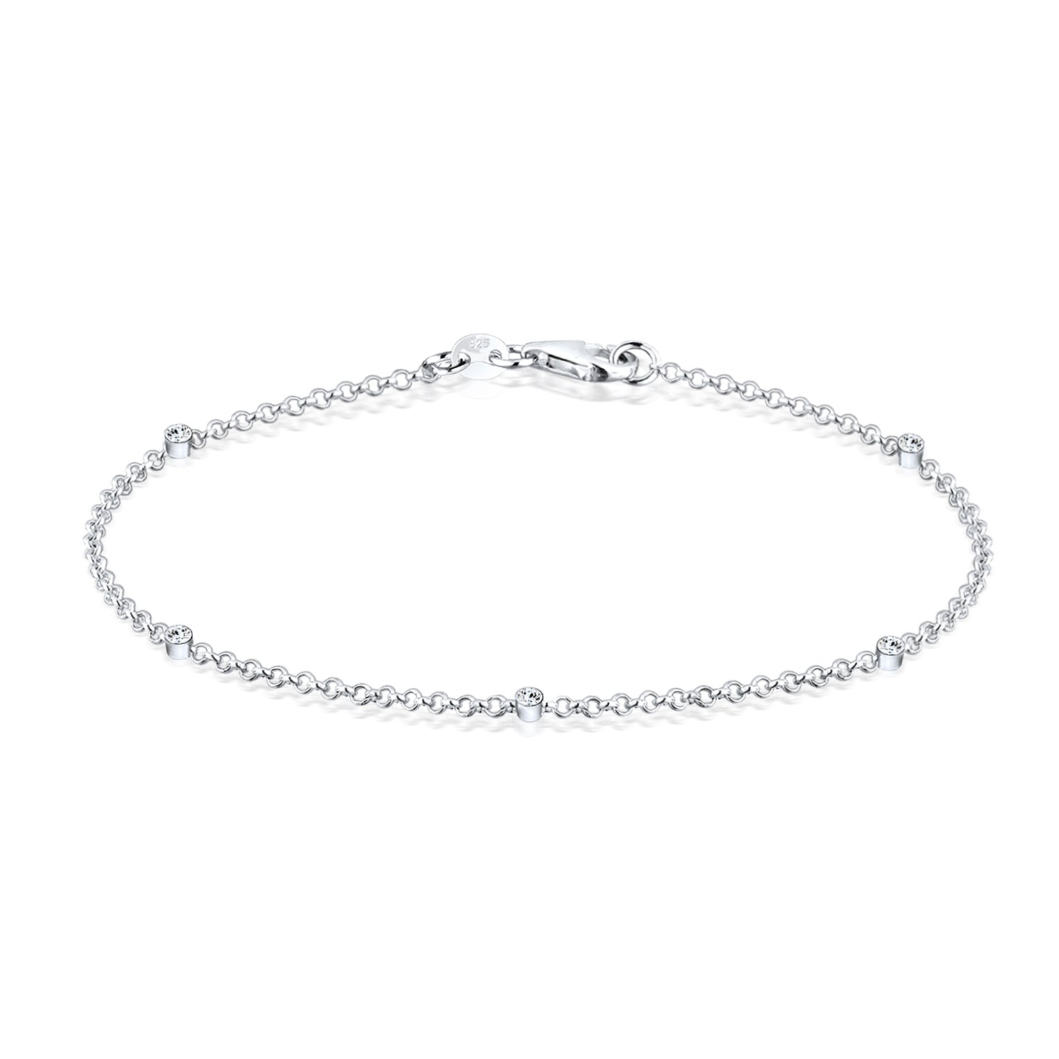 Weiß - Elli | Armband | Mit Kristallen von Swarovski® (Weiß) | 925er Sterling Silber