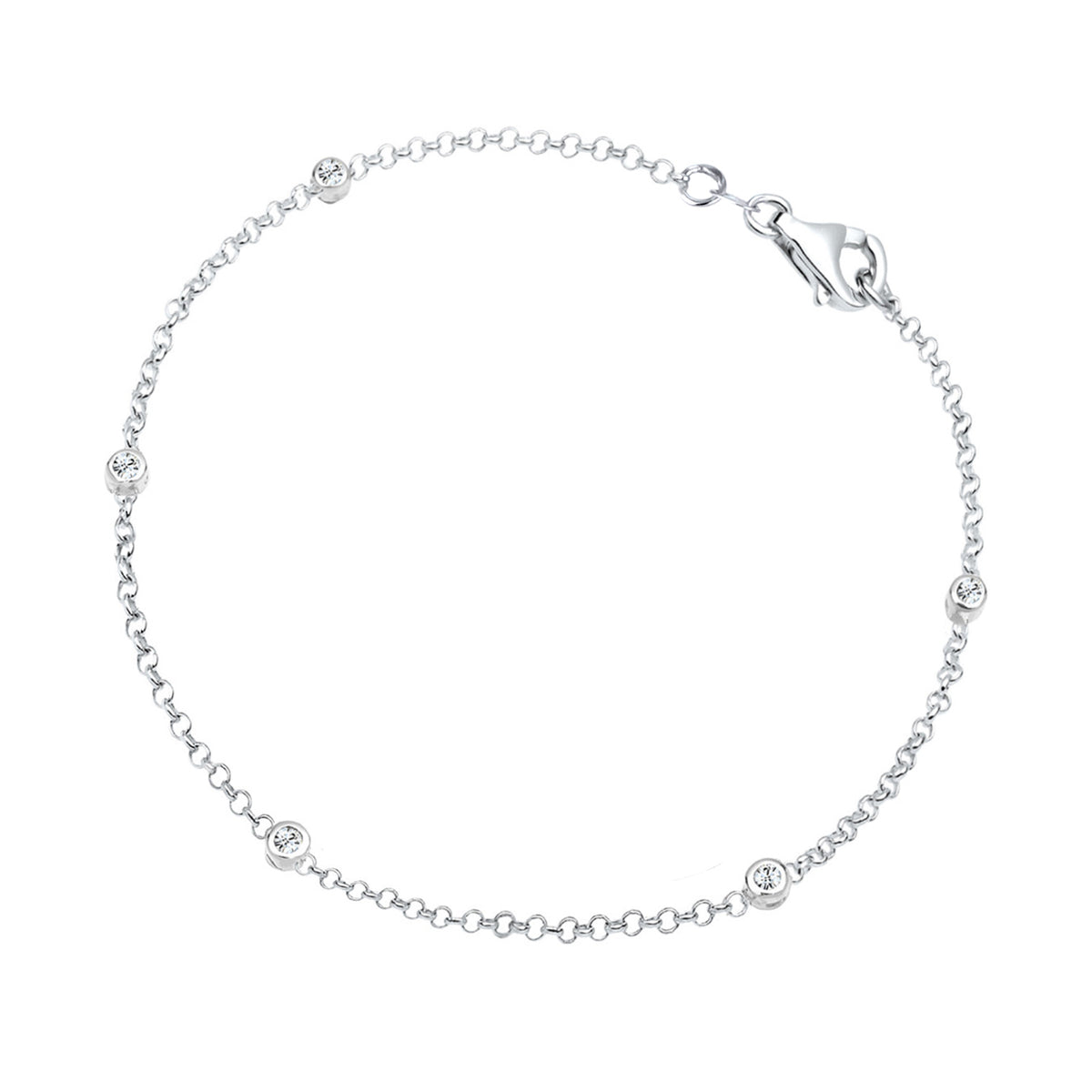 Weiß - Elli | Armband | Mit Kristallen von Swarovski® (Weiß) | 925er Sterling Silber