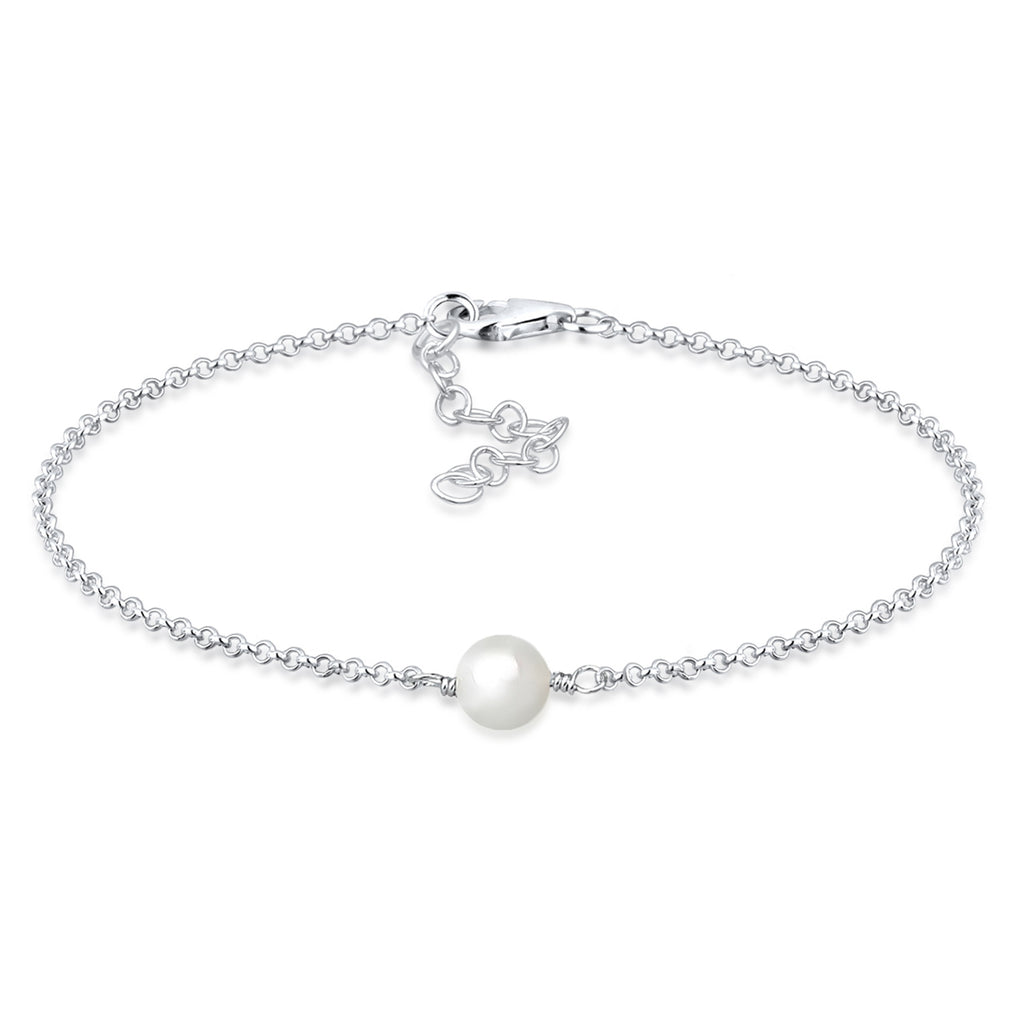 Weiß - Elli | Armband | Perle | 925er Sterling Silber