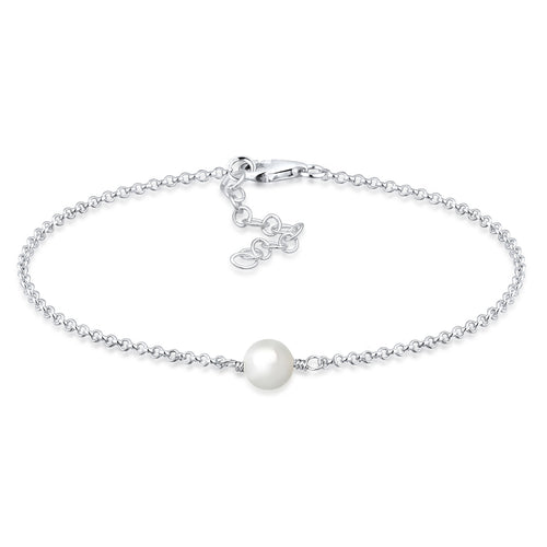 Weiß - Elli | Armband | Perle | 925er Sterling Silber