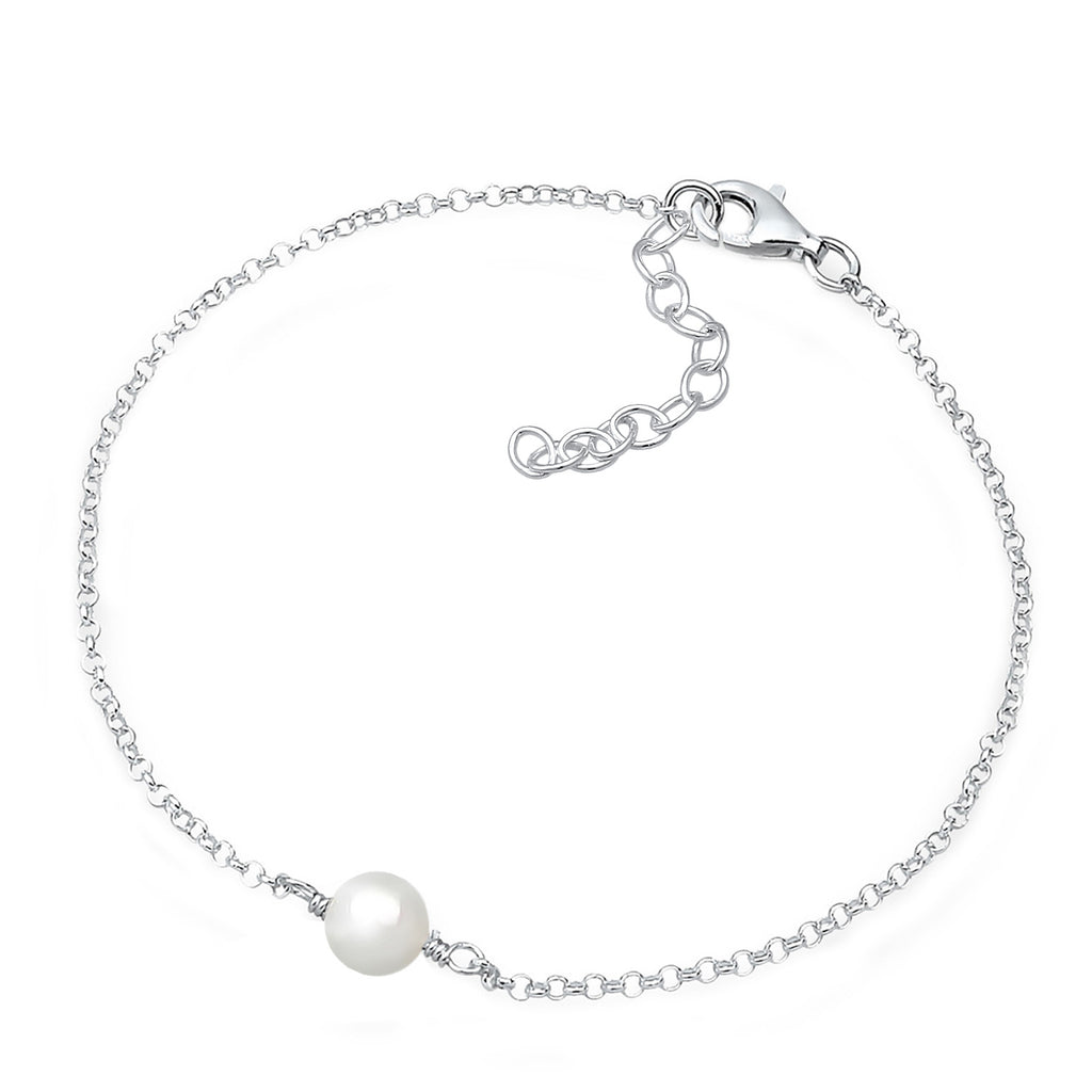 Weiß - Elli | Armband | Perle | 925er Sterling Silber