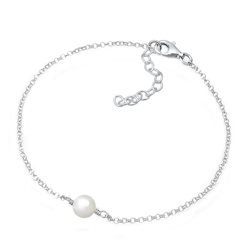 Weiß - Elli | Armband | Perle | 925er Sterling Silber