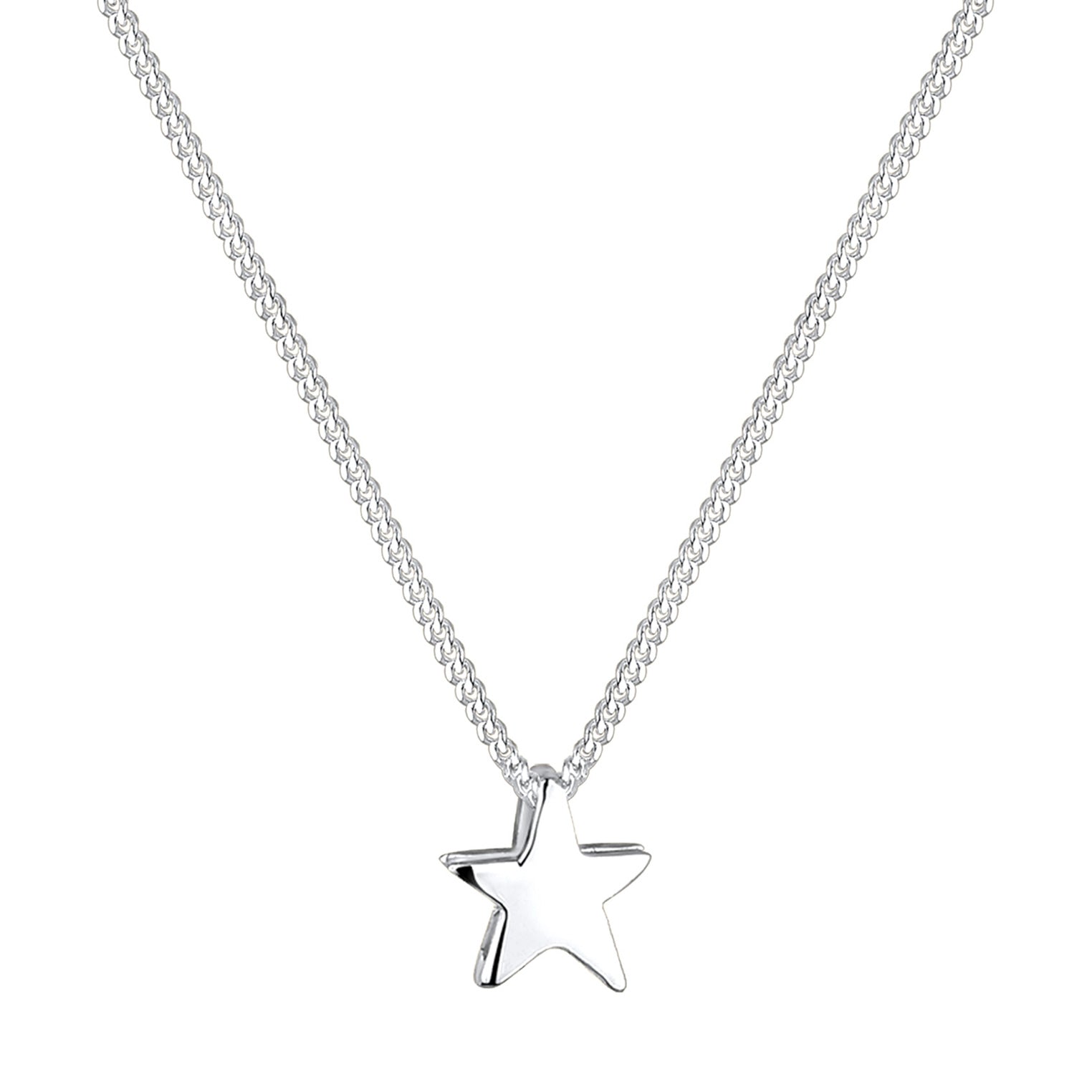 Silber - Elli | Halskette Stern Astro | 925er Sterling Silber