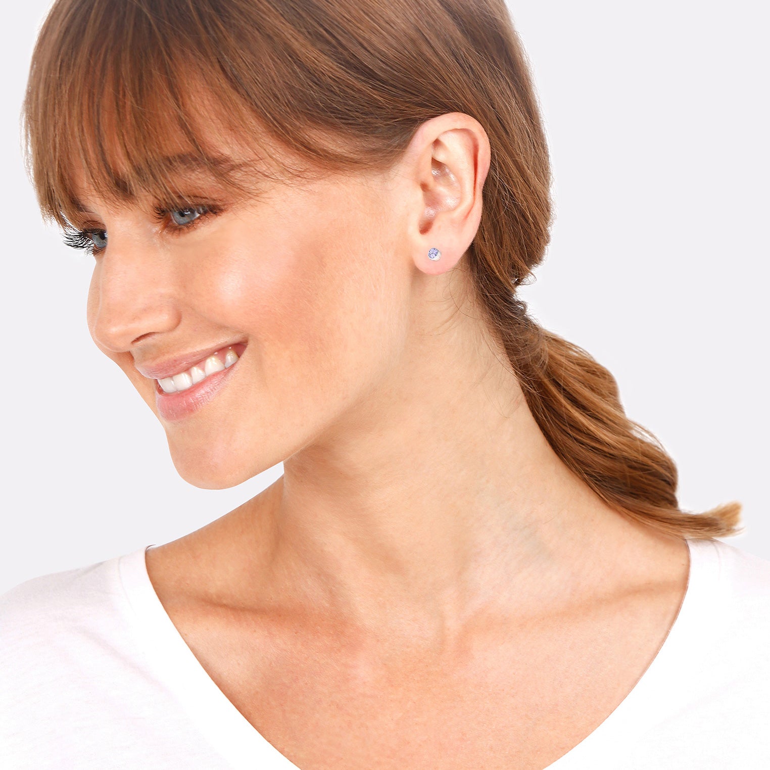 Bunt - Elli | Ohrringset | Mit Kristallen von Swarovski® (Hellblau) | 925er Sterling Silber