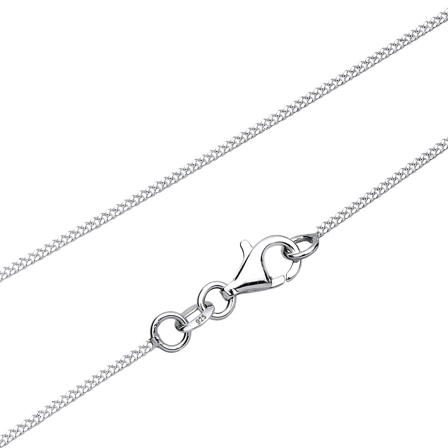 Silber - Elli | Halskette Feder | Mit Kristallen von Swarovski® (Weiß) | 925er Sterling Silber