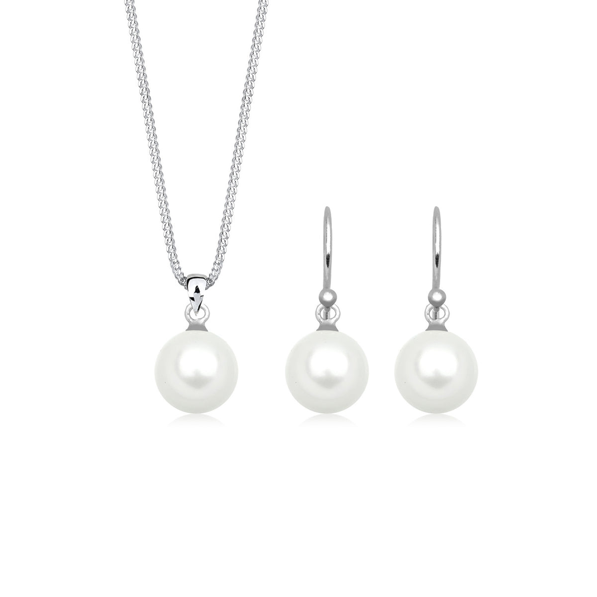 Silber - Elli | Schmuckset  | Perle | 925er Sterling Silber
