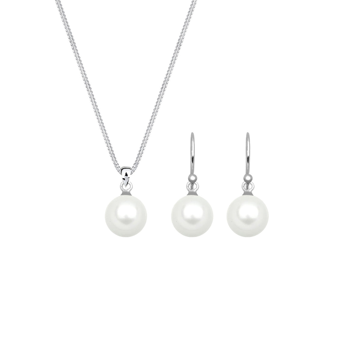 Silber - Elli | Schmuckset  | Perle | 925er Sterling Silber