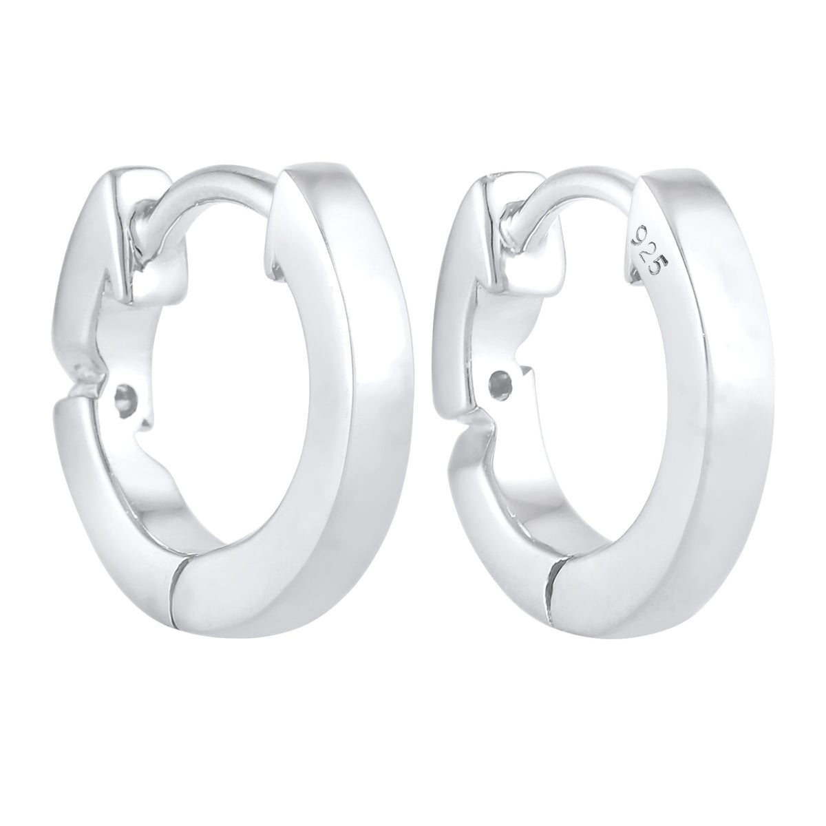 Weiß - Elli DIAMONDS | Creole | Diamant ( Weiß, 0,03 ct ) | 925er Sterling Silber