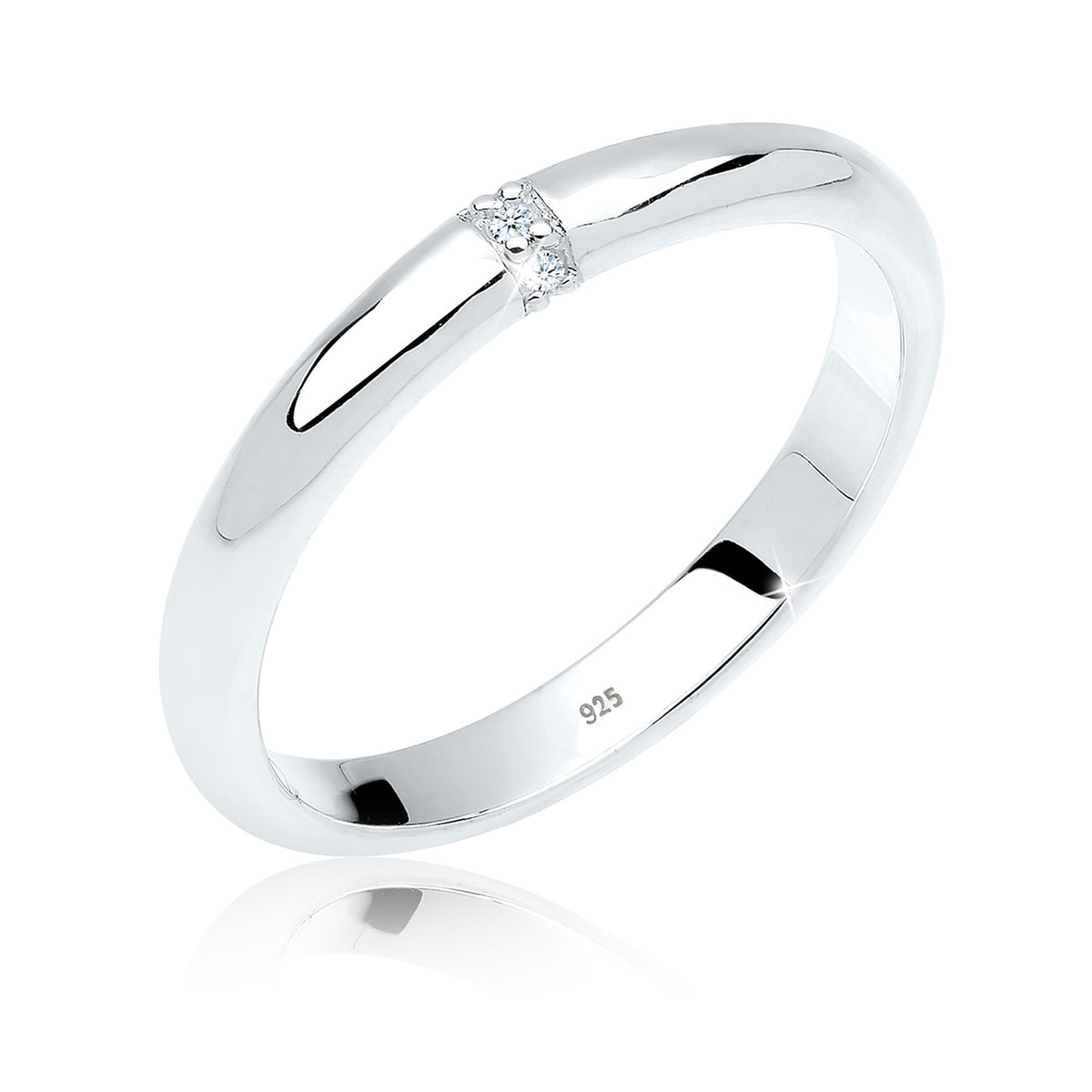 Weiß - Elli DIAMONDS | Verlobungsring | Diamant ( Weiß, 0,045 ct ) | 925er Sterling Silber