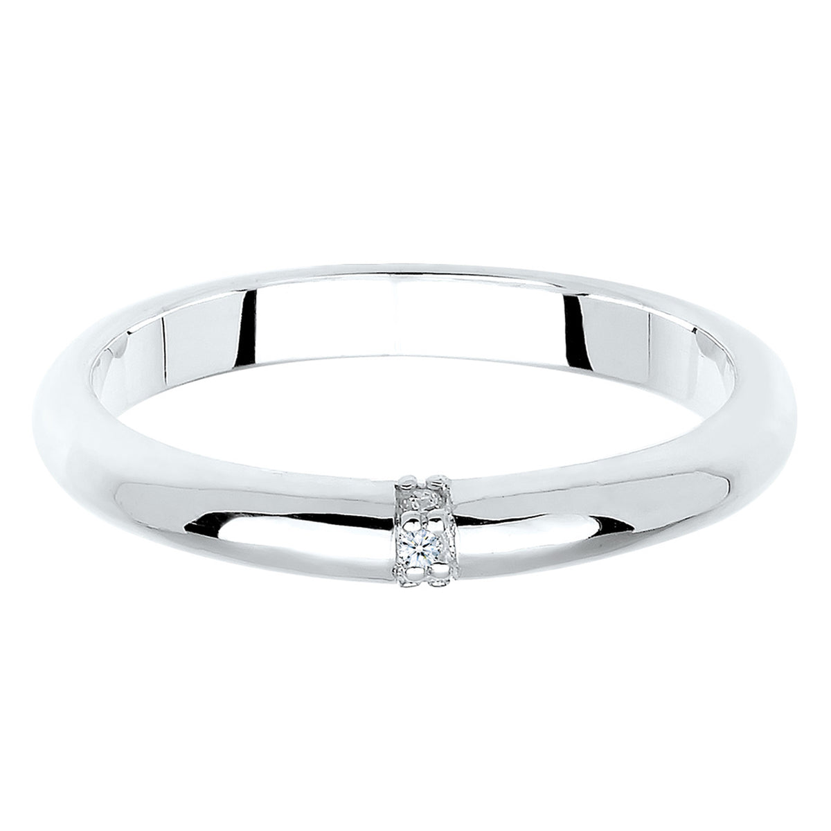 Weiß - Elli DIAMONDS | Verlobungsring | Diamant ( Weiß, 0,045 ct ) | 925er Sterling Silber