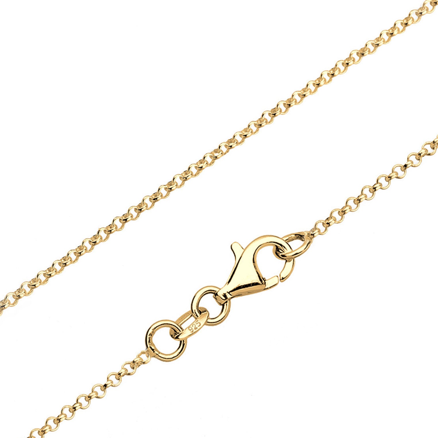 Gold - Elli | Halskette Hamsa Hand | Mit Kristallen von Swarovski® (Weiß) | 925 Sterling Silber vergoldet