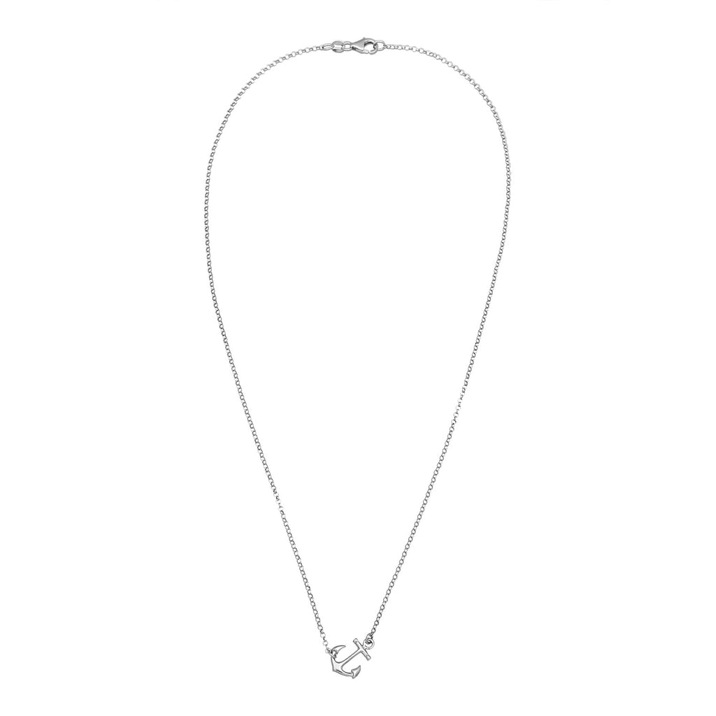 Silber - Elli | Halskette Anhänger Anker | 925er Sterling Silber