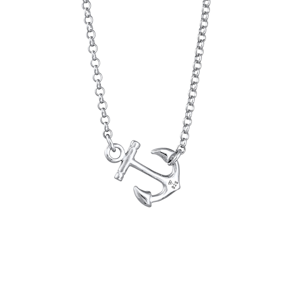 Silber - Elli | Halskette Anhänger Anker | 925er Sterling Silber