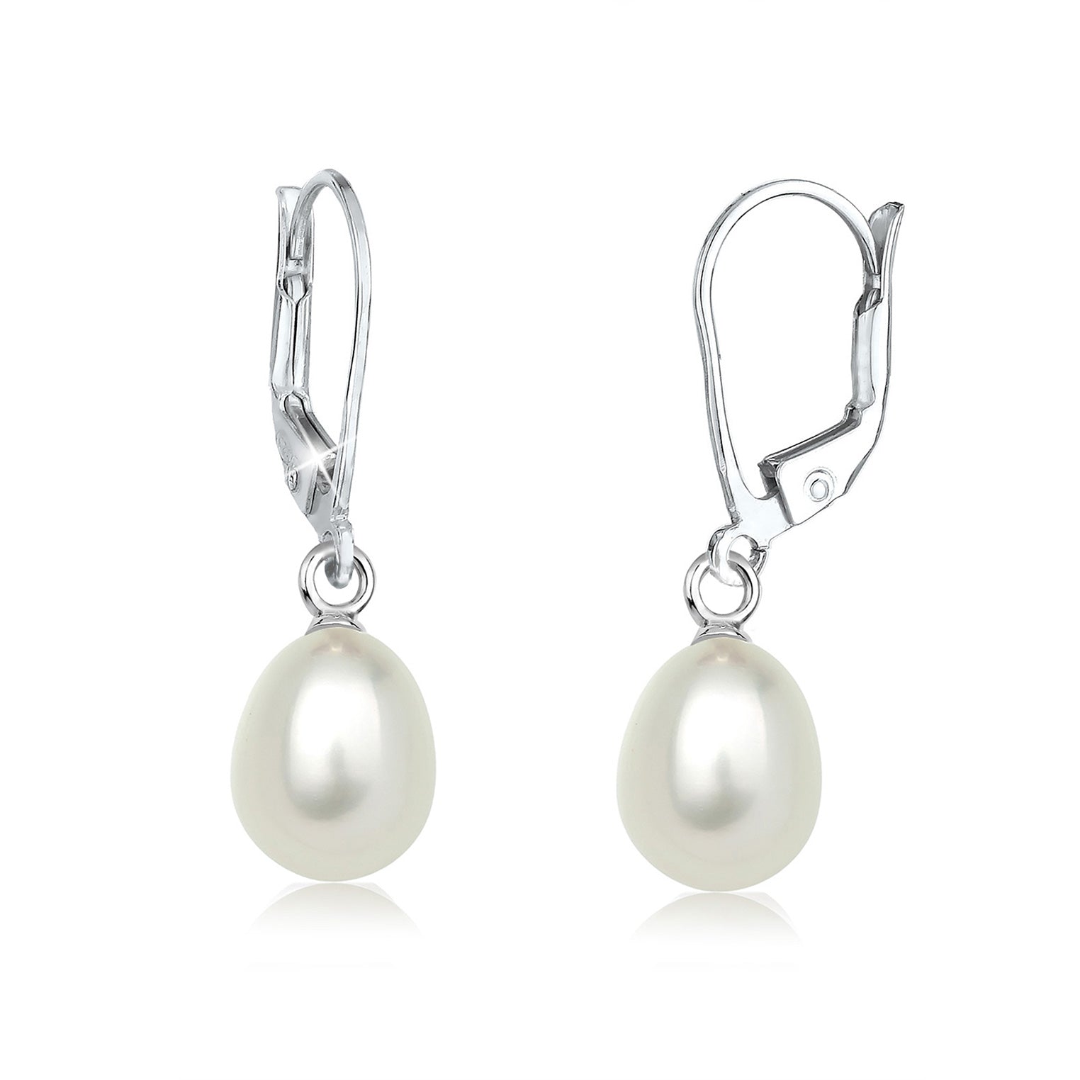 ■ENGBROX■ silver925 snow white pearl earring EBEA23042SV High quality pearl earrings | Pearl Plug | at Elli
