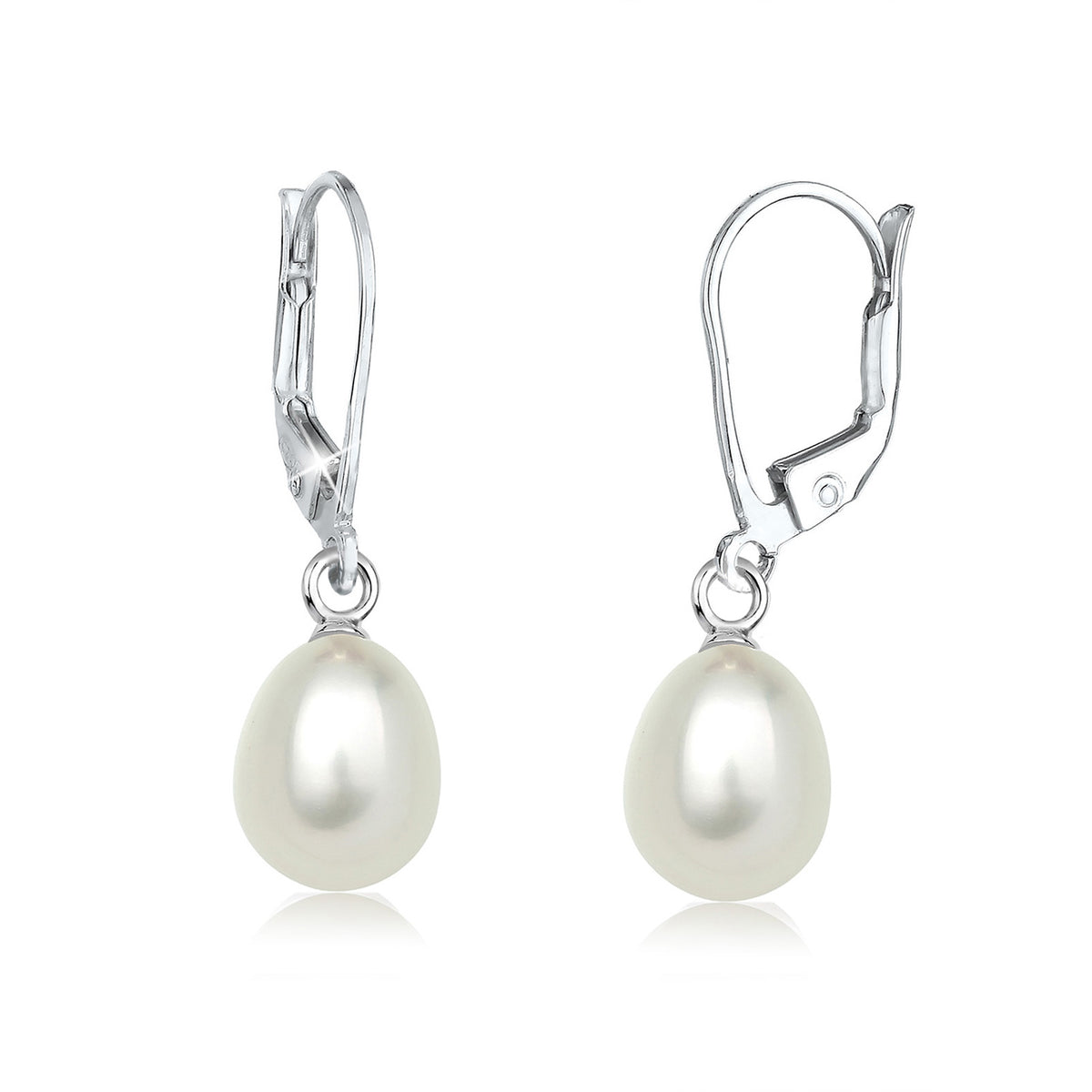 Silber - Elli | Ohrhänger | Süßwasserperle | 925er Sterling Silber