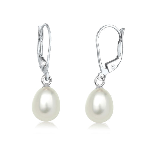 Silber - Elli | Ohrhänger | Süßwasserperle | 925er Sterling Silber