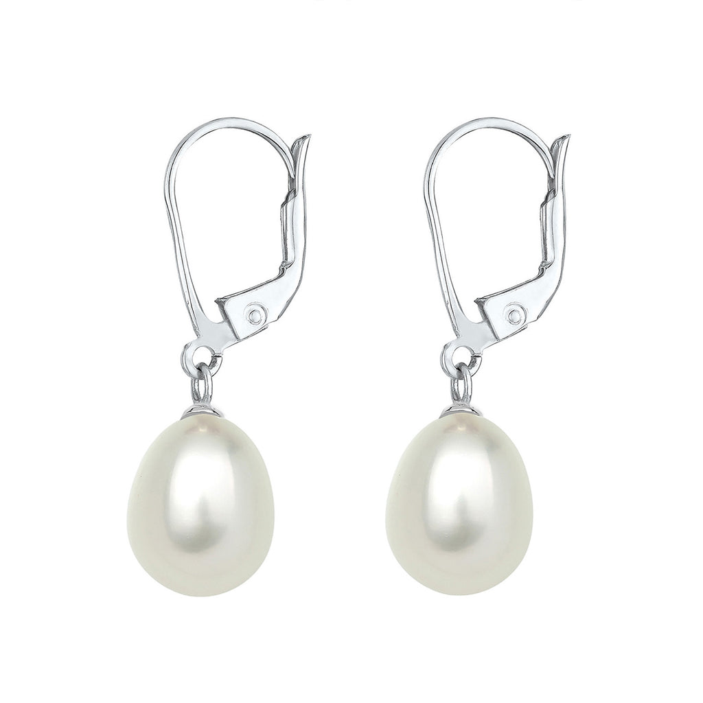 Silber - Elli | Ohrhänger | Süßwasserperle | 925er Sterling Silber