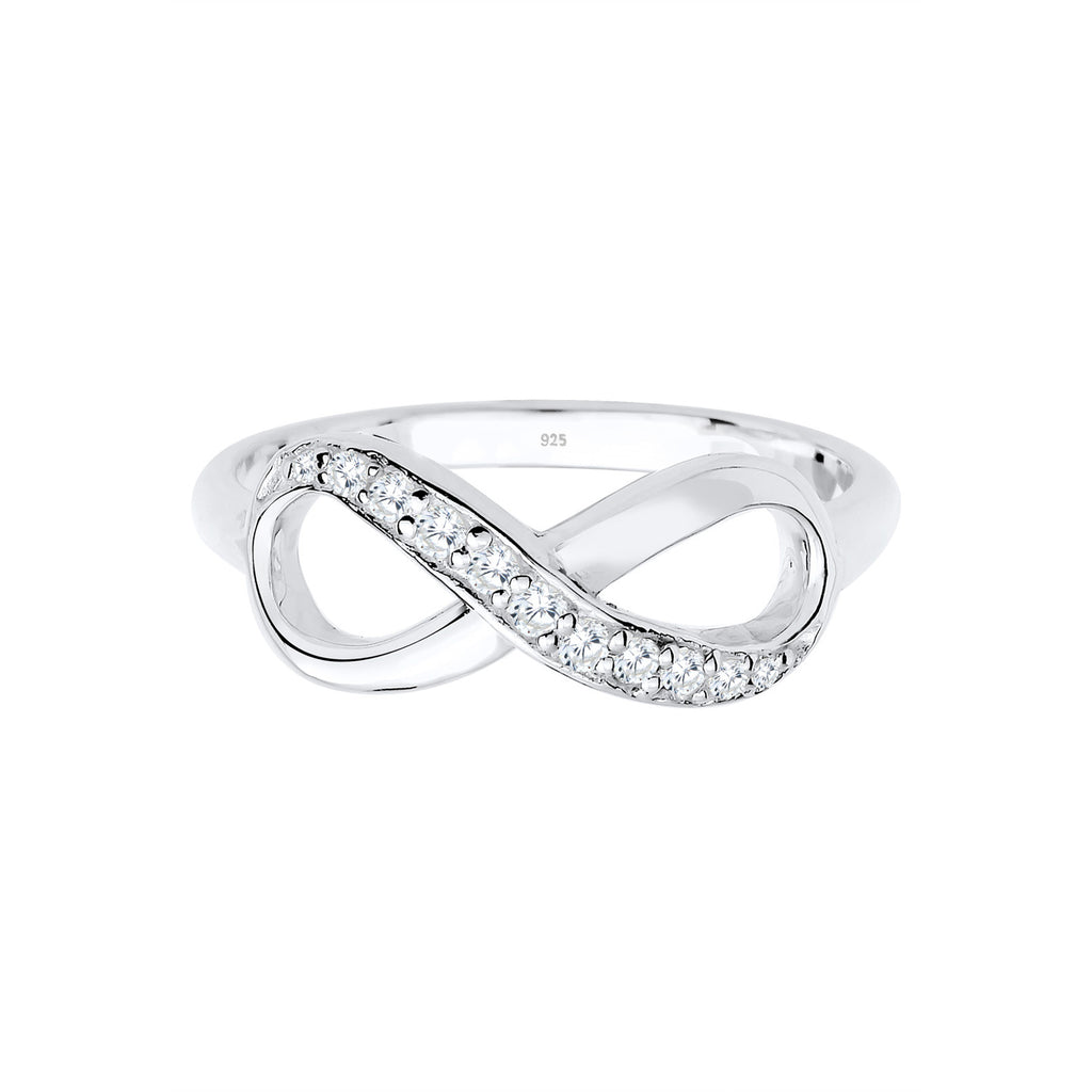 Weiß - Elli | Ring Infinity | Zirkonia ( Weiß ) | 925er Sterling Silber