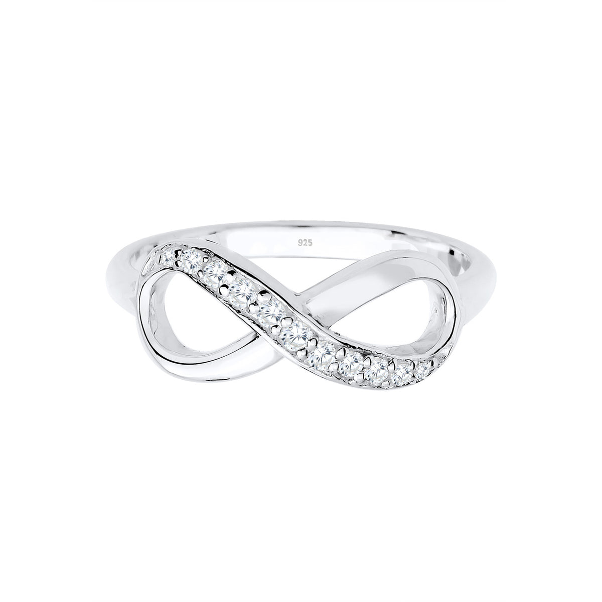 Weiß - Elli | Ring Infinity | Zirkonia ( Weiß ) | 925er Sterling Silber