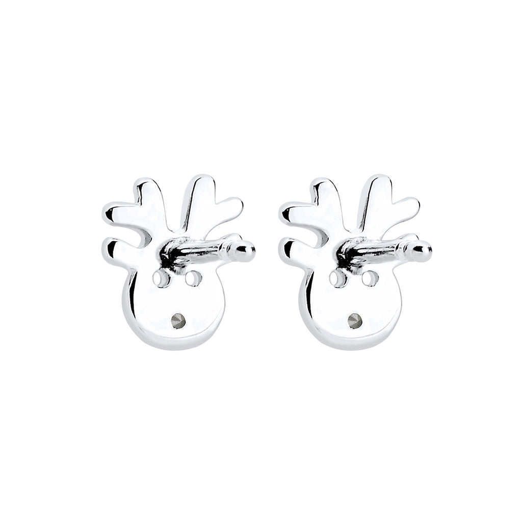 Rot - Elli | Ohrstecker Hirsch | Kristall ( Rot ) | 925er Sterling Silber