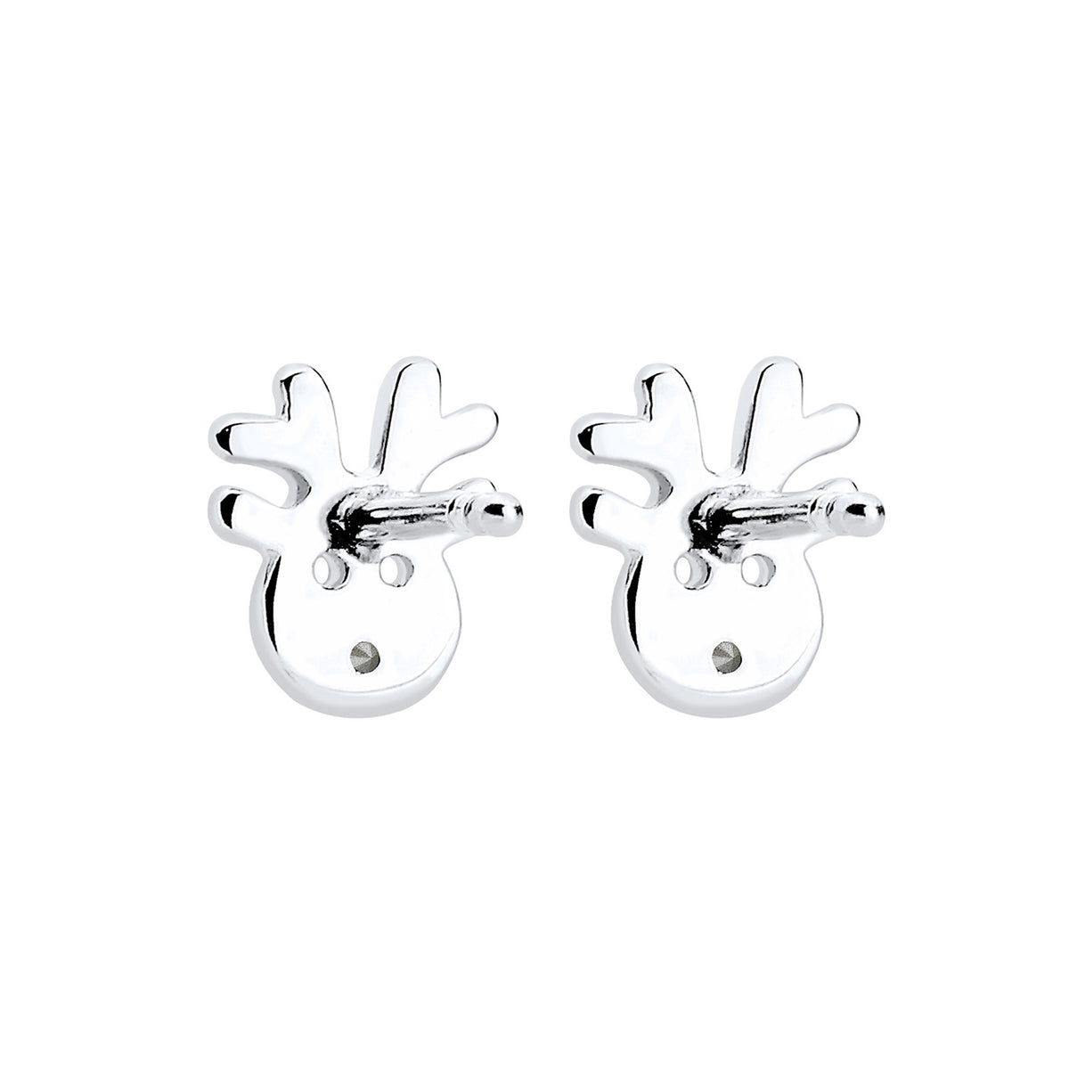 Rot - Elli | Ohrstecker Hirsch | Kristall ( Rot ) | 925er Sterling Silber
