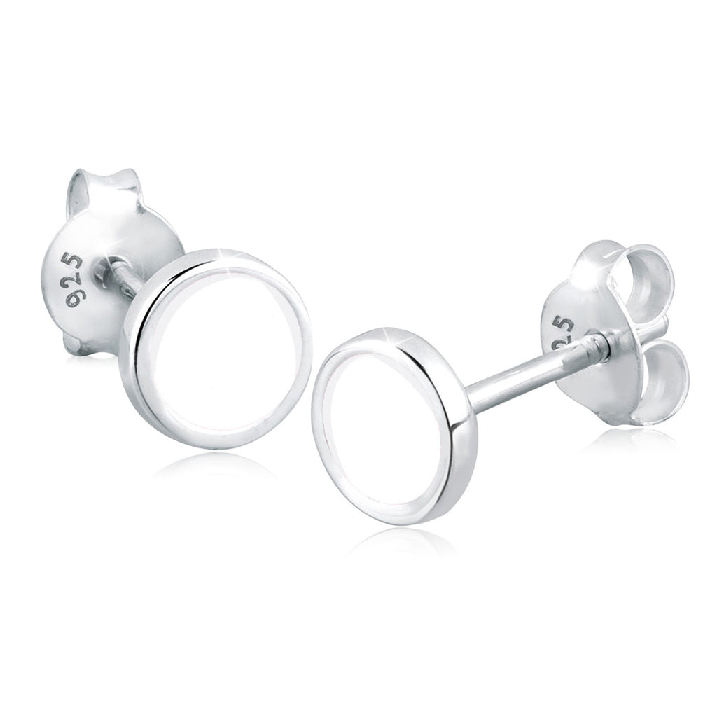 Weiß - Elli | Ohrstecker Geo | 925er Sterling Silber