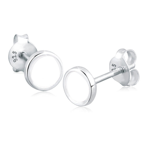 Weiß - Elli | Ohrstecker Geo | 925er Sterling Silber