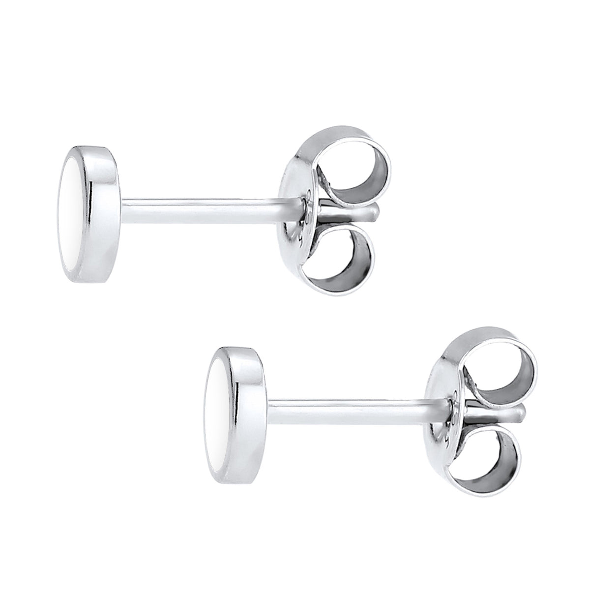 Weiß - Elli | Ohrstecker Geo | 925er Sterling Silber