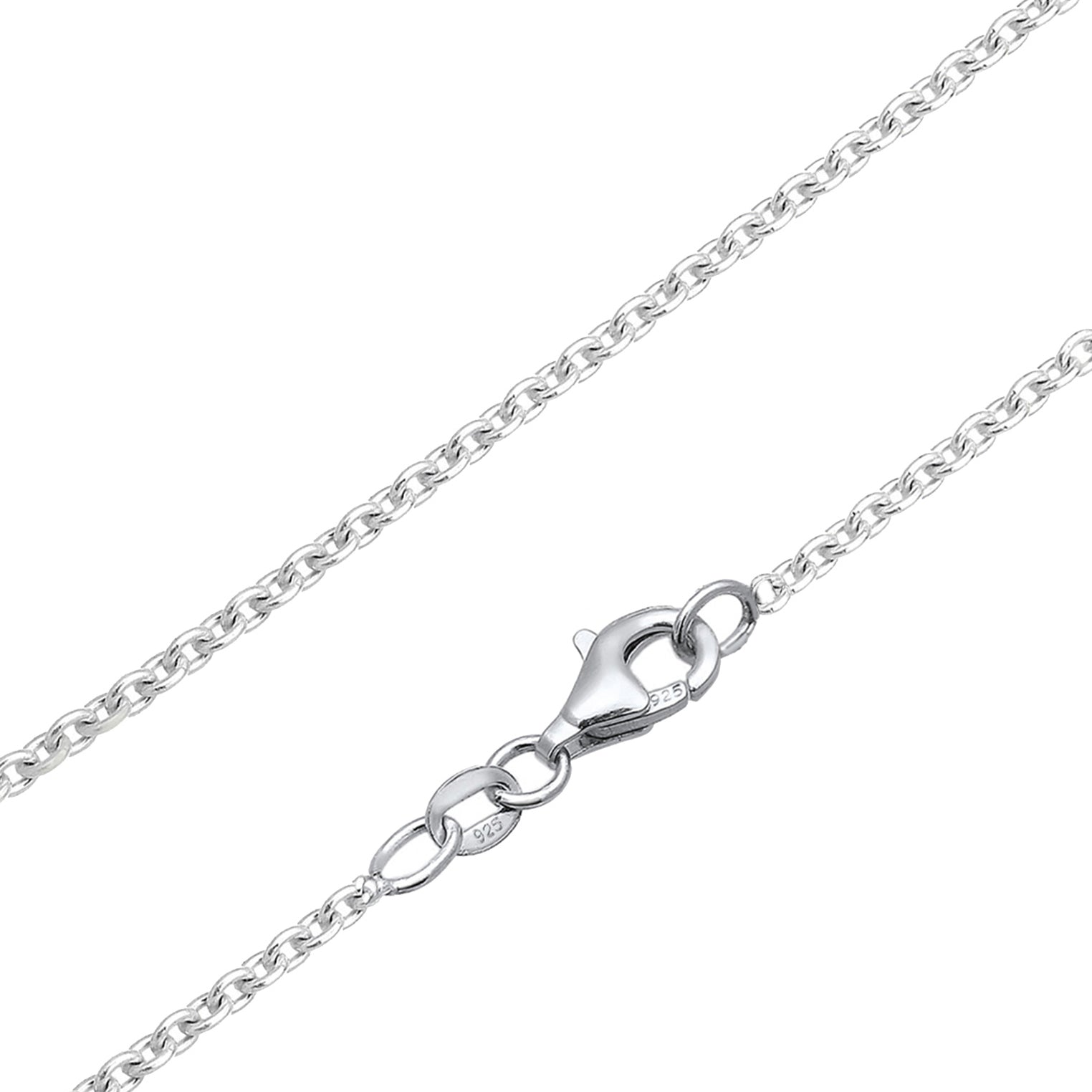 Silber - Elli | Halskette Kreise | Mit Kristallen von Swarovski® (Weiß) | 925er Sterling Silber