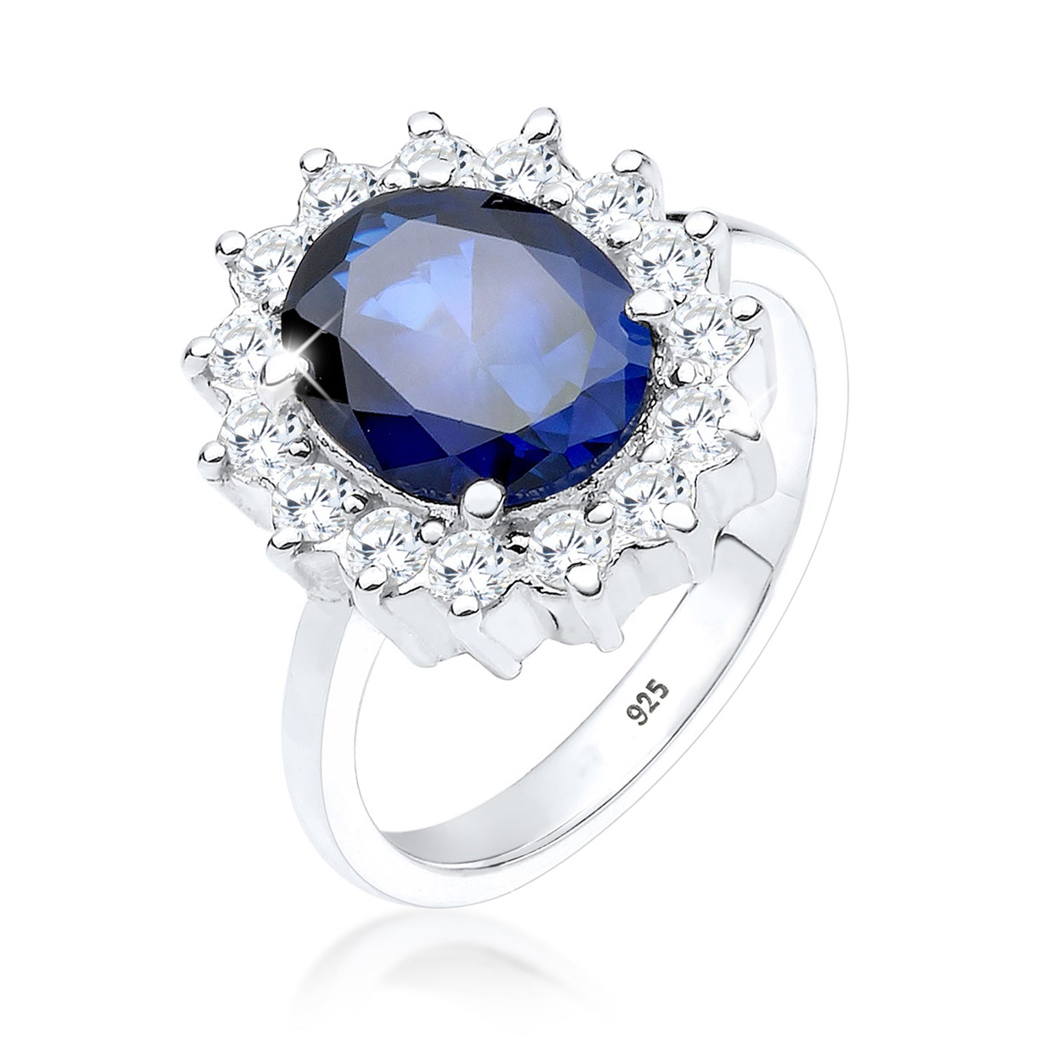 Blau - Elli | Ring | Saphir ( Blau ) | 925er Sterling Silber