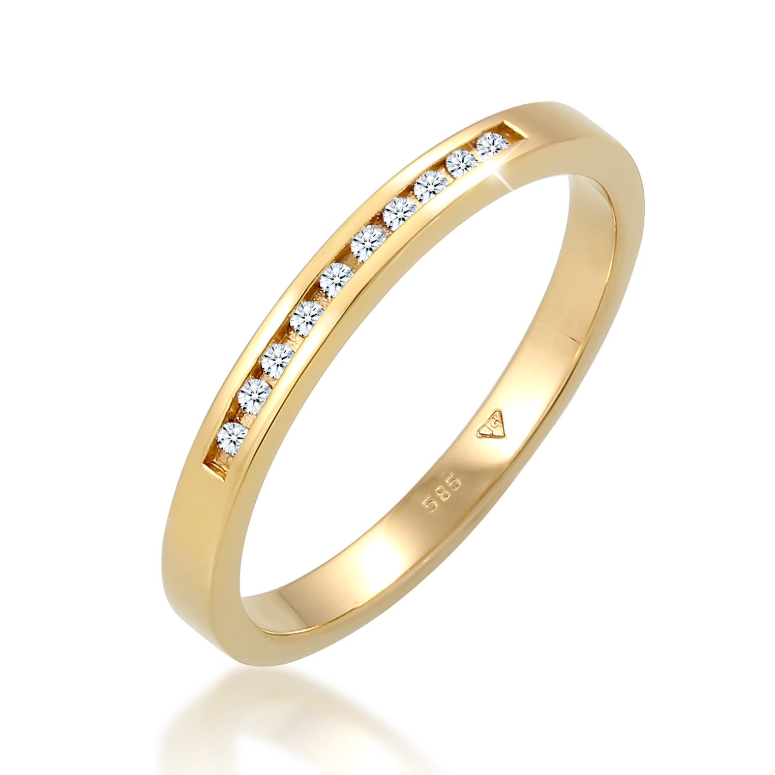 Gold - Elli DIAMONDS | Verlobungsring | Diamant ( Weiß, 0,05 ct ) | 585 Gelbgold