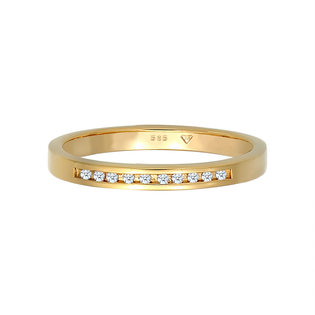 Gold - Elli DIAMONDS | Verlobungsring | Diamant ( Weiß, 0,05 ct ) | 585 Gelbgold