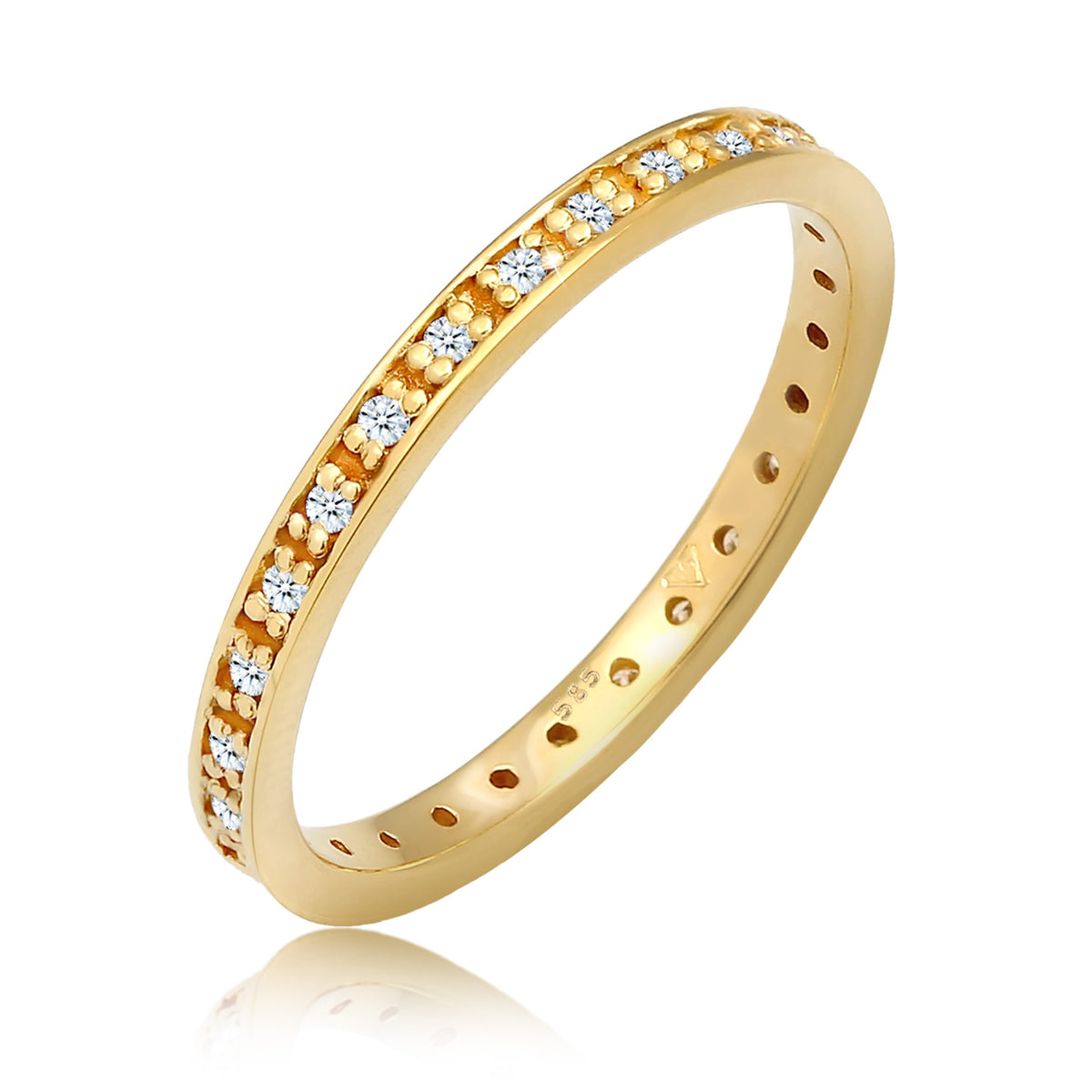 Gold - Elli DIAMONDS | Verlobungsring | Diamant ( Weiß, 0,14 ct ) | 585 Gelbgold