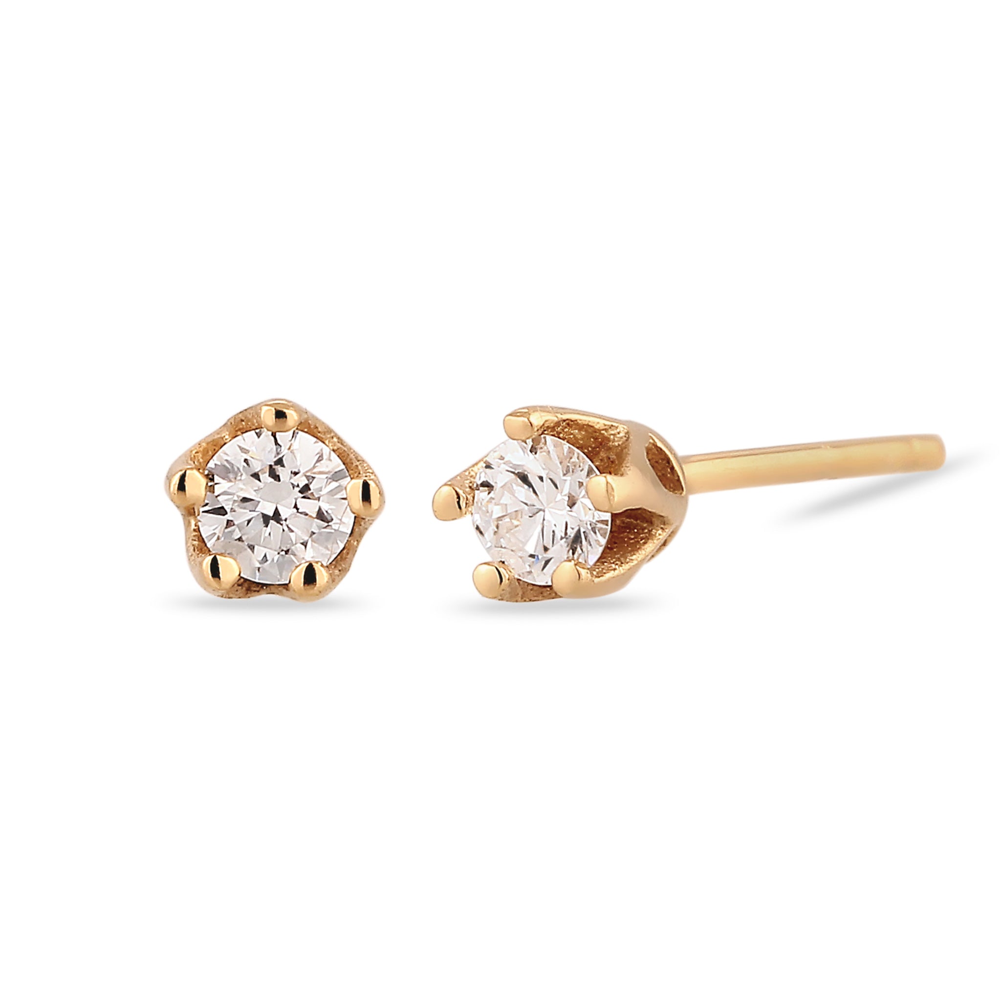 Gold - Elli DIAMONDS | Ohrstecker | Diamant ( Weiß, 0,12 ct ) | 585 Gelbgold