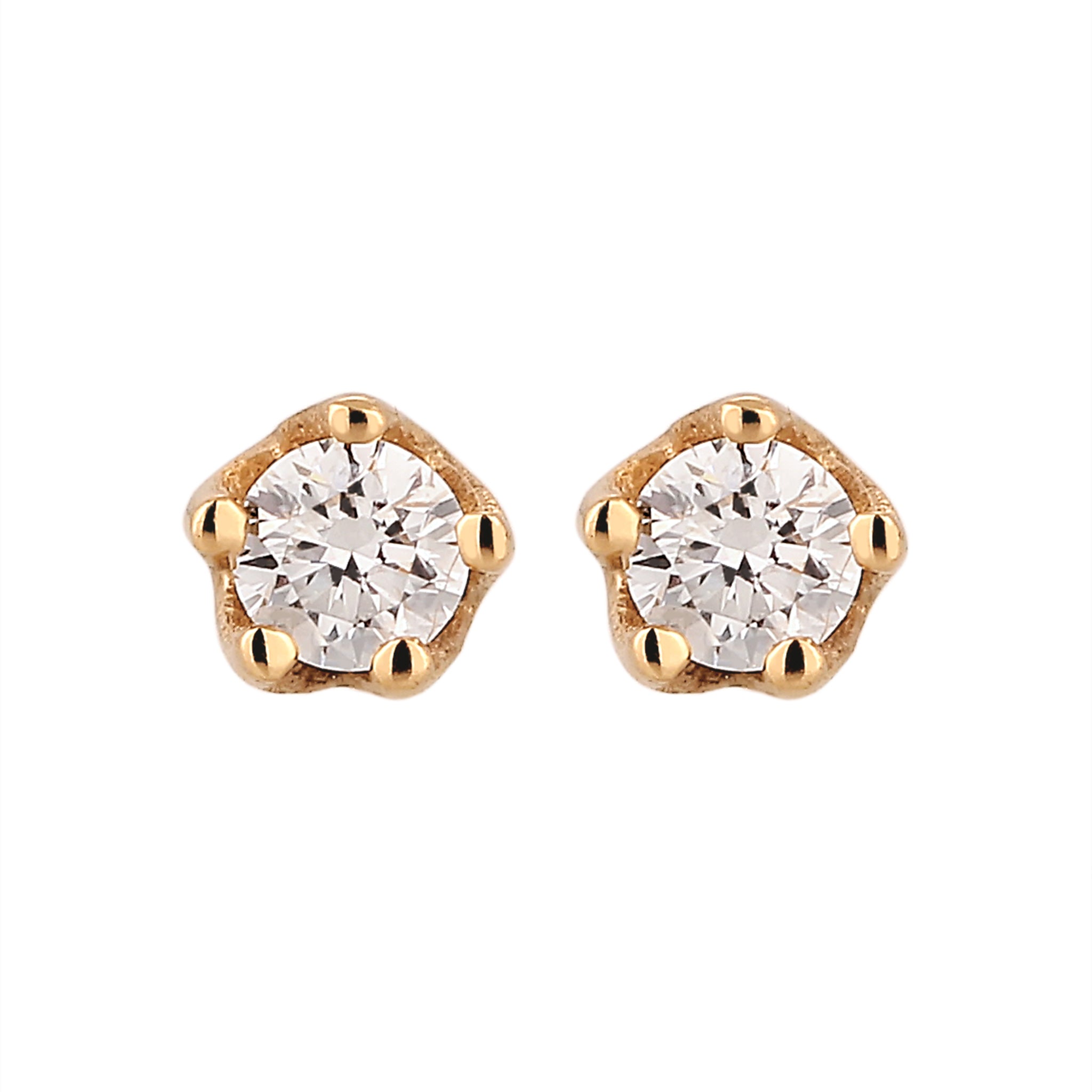 Gold - Elli DIAMONDS | Ohrstecker | Diamant ( Weiß, 0,12 ct ) | 585 Gelbgold
