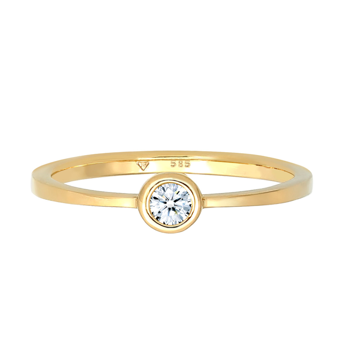 Weiß - Elli DIAMONDS | Verlobungsring | Diamant ( Weiß, 0,06 ct ) | 585 Gelbgold