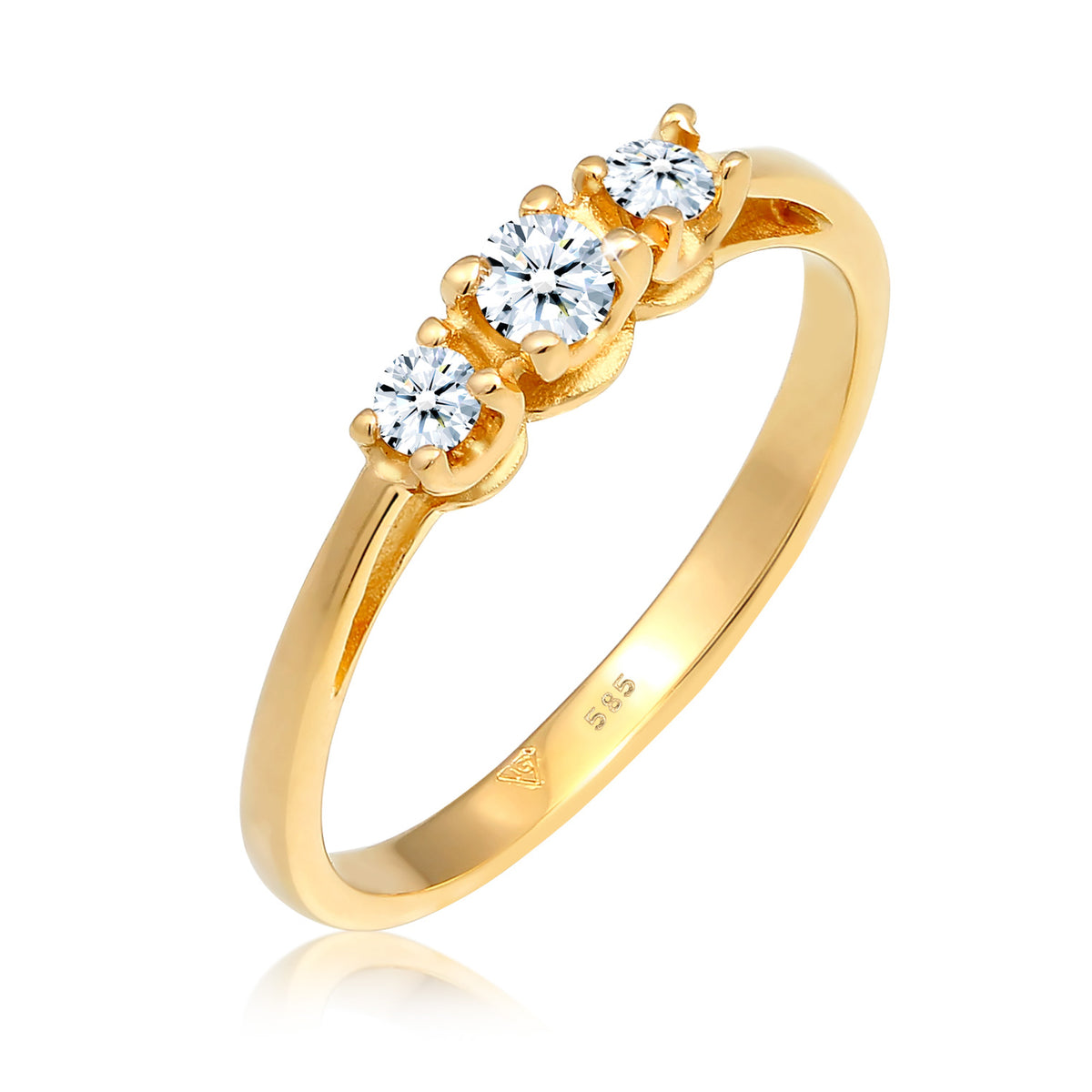 Gold - Elli DIAMONDS | Verlobungsring | Diamant ( Weiß, 0,23 ct ) | 585 Gelbgold
