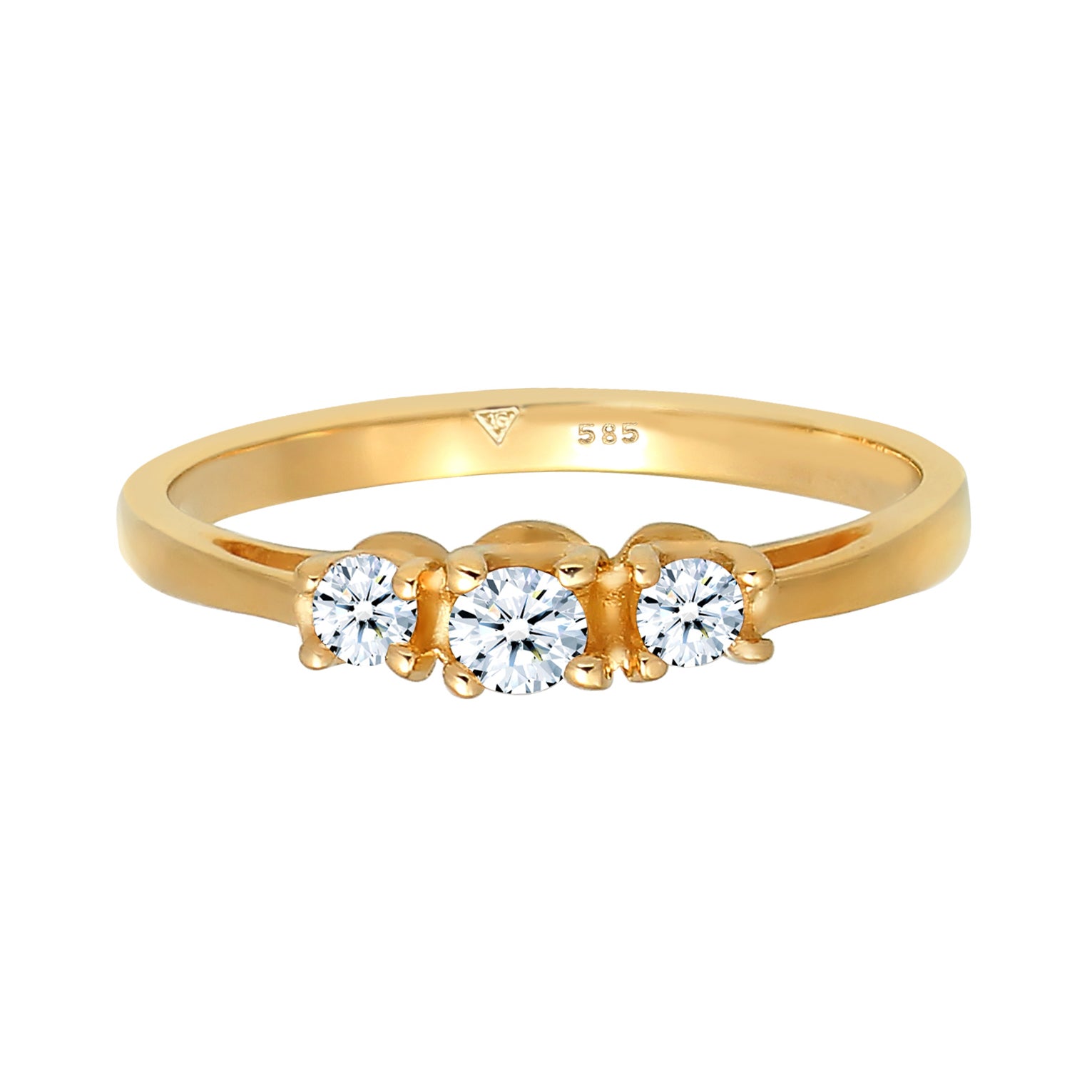 Gold - Elli DIAMONDS | Verlobungsring | Diamant ( Weiß, 0,23 ct ) | 585 Gelbgold