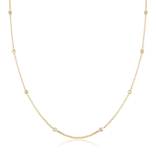 Gold - Elli | Halskette | Mit Kristallen von Swarovski® (Gold) | 925 Sterling Silber vergoldet